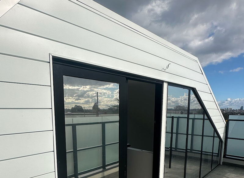 unicote and colorbond cladding installation